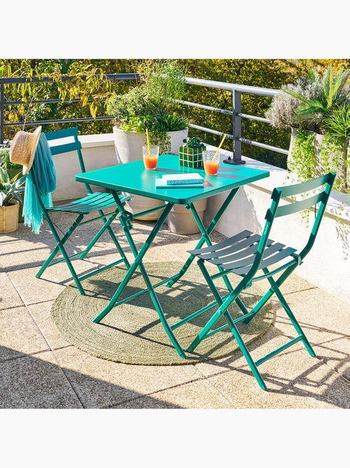 Table de jardin pliante carrée 2 places GREENSBORO - Kiabi