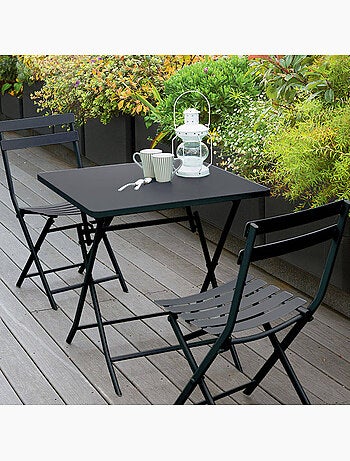 Table de jardin pliante carrée 2 places GREENSBORO