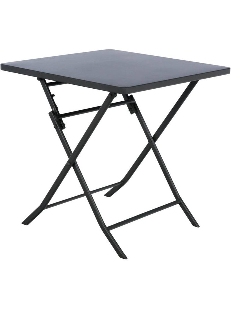 Table de jardin pliante carrée 2 places GREENSBORO gris anthracite - Kiabi