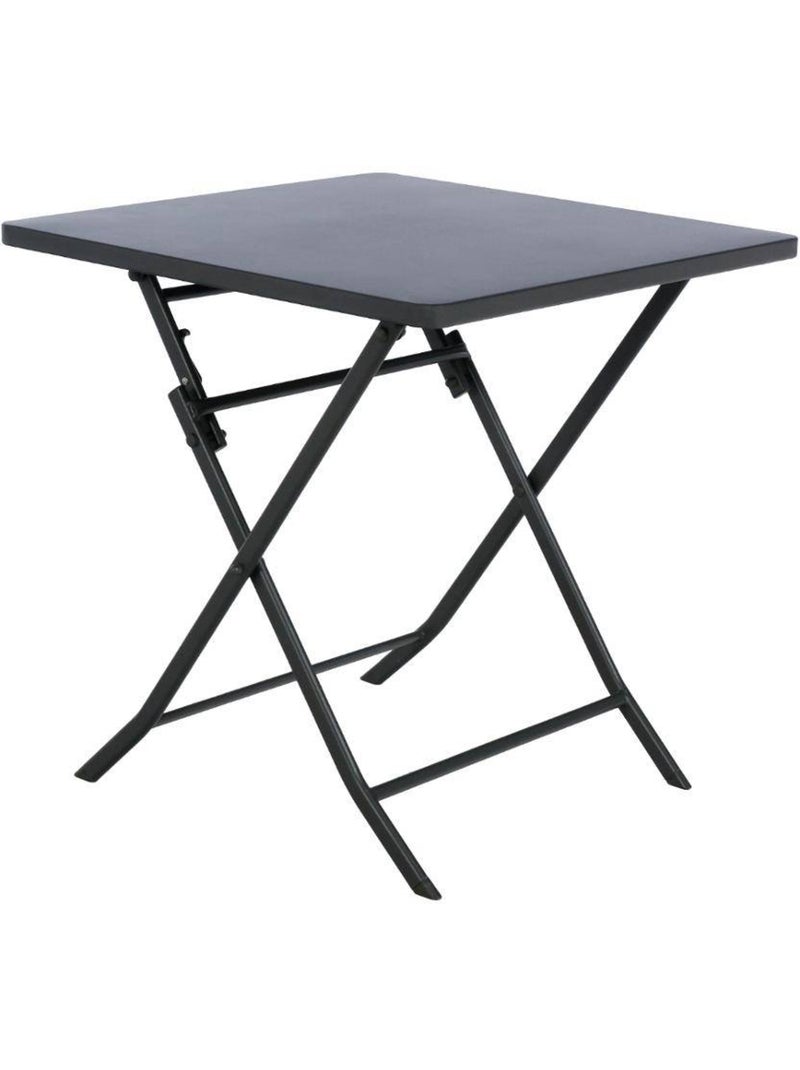 Table de jardin pliante carrée 2 places GREENSBORO gris anthracite - Kiabi