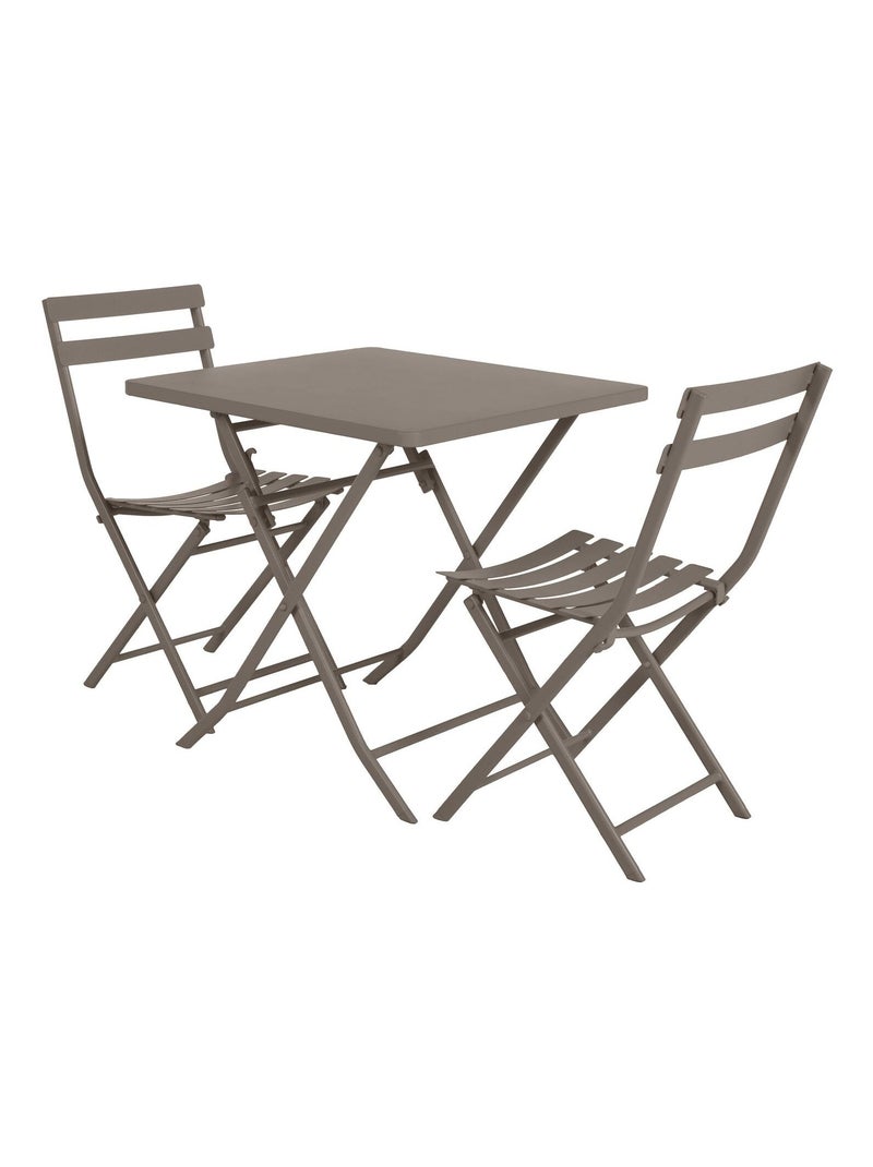 Table de jardin pliante carrée 2 places GREENSBORO Marron - Kiabi