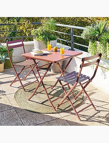 Table de jardin pliante carrée 2 places GREENSBORO