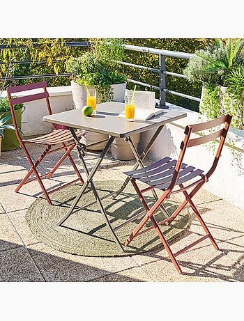 Table de jardin pliante carrée 2 places GREENSBORO