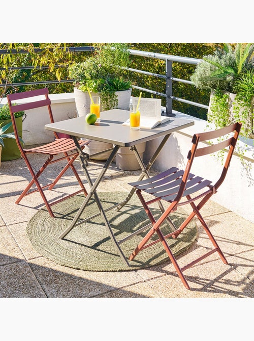 Table de jardin pliante carrée 2 places GREENSBORO - Kiabi