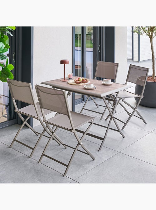 Table de jardin pliante carrée 4 places AZUA - Kiabi