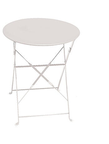 Table de jardin pliante en acier ronde