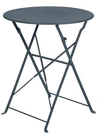 Table de jardin pliante en acier ronde
