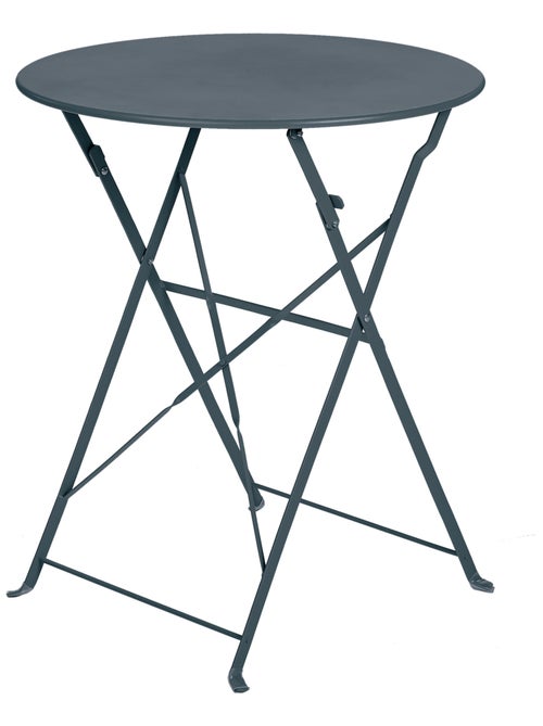 Table de jardin pliante en acier ronde - Kiabi