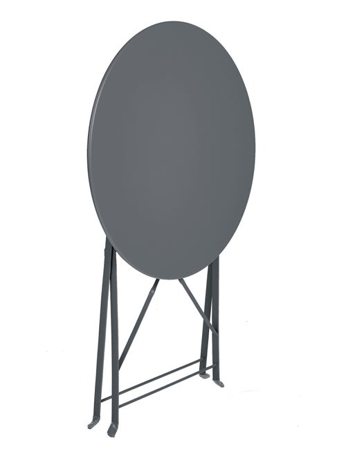 Table de jardin pliante en acier ronde - Kiabi