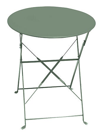 Table de jardin pliante en acier ronde