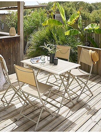 Table de jardin pliante en aluminium 4 places AZUA