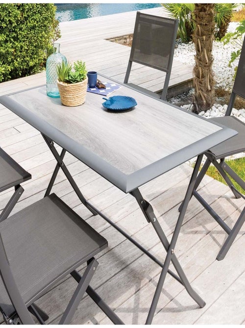 Table de jardin pliante en aluminium 4 places AZUA - Kiabi Table de jardin pliante en aluminium 4 places AZUA - Kiabi