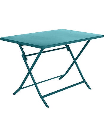 Table de jardin pliante carrée 2 places en acier GREENSBORO