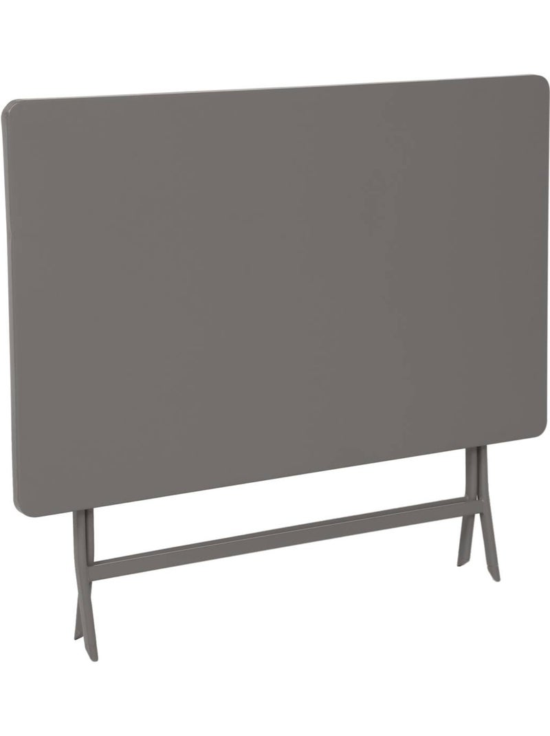 Table de jardin pliante rectangle 4 places en acier GREENSBORO Marron - Kiabi