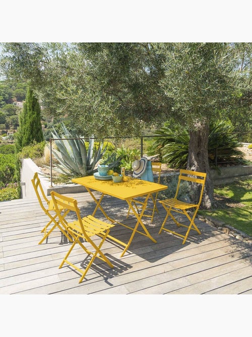 Table de jardin pliante rectangle 4 places en acier GREENSBORO - Kiabi Table de jardin pliante rectangle 4 places en acier GREENSBORO - Kiabi