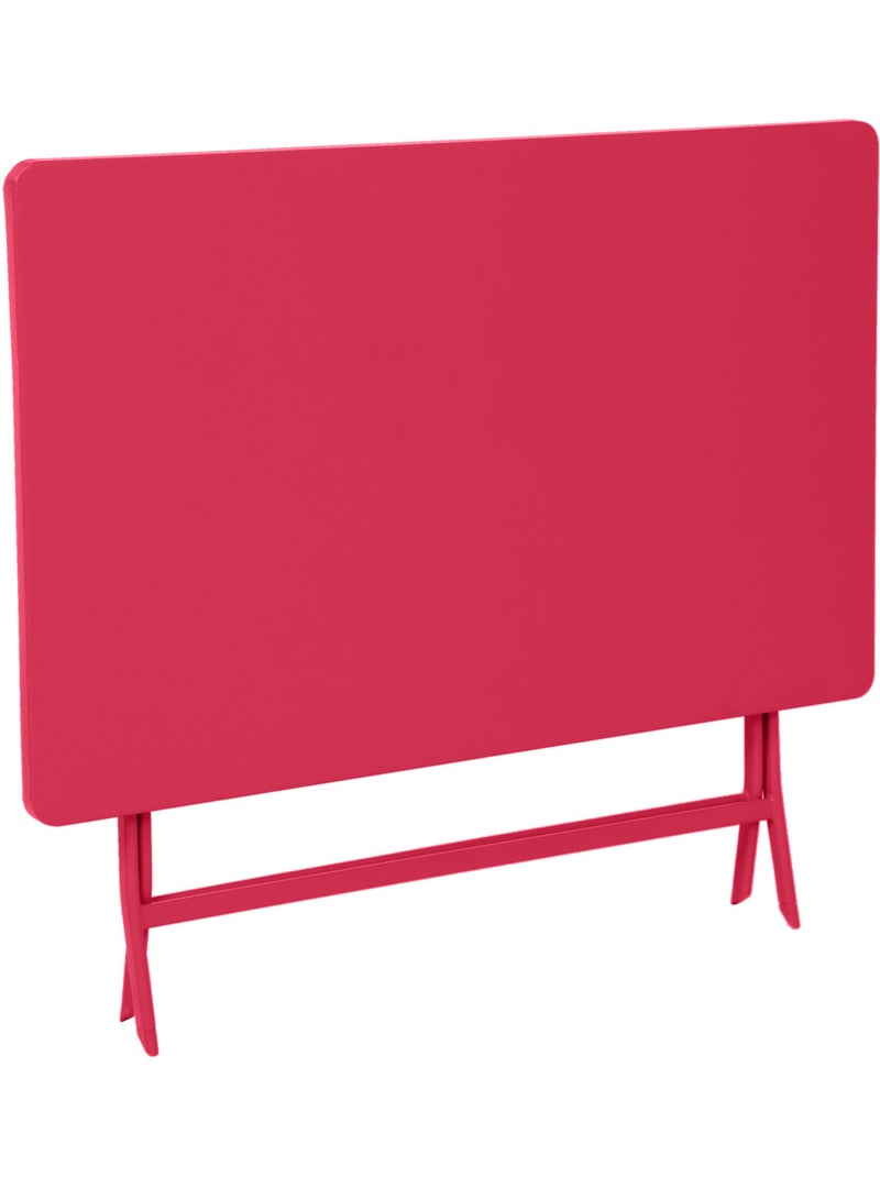 Table de jardin pliante rectangle 4 places en acier GREENSBORO Rouge grenat - Kiabi