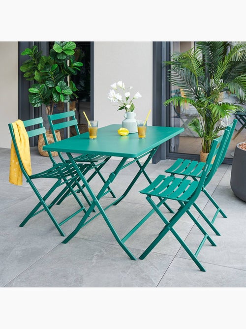 Table de jardin pliante rectangle 4 places en acier GREENSBORO - Kiabi Table de jardin pliante rectangle 4 places en acier GREENSBORO - Kiabi