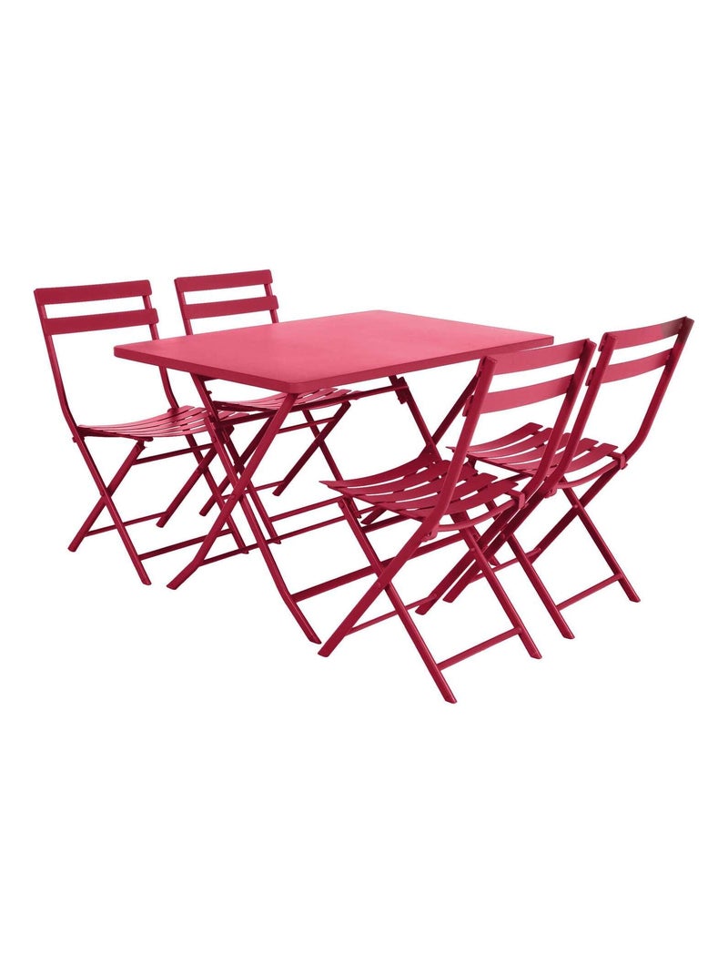 Table de jardin pliante rectangulaire 4 places GREENSBORO Rose - Kiabi