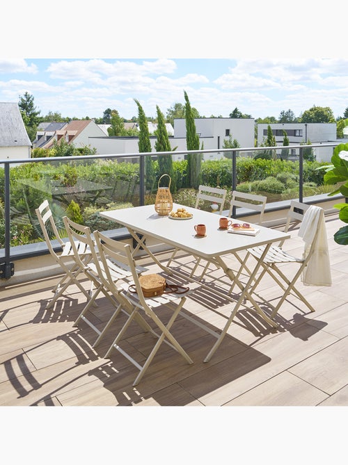 Table de jardin pliante rectangulaire 6 places en acier GREENSBORO - Kiabi Table de jardin pliante rectangulaire 6 places en acier GREENSBORO - Kiabi