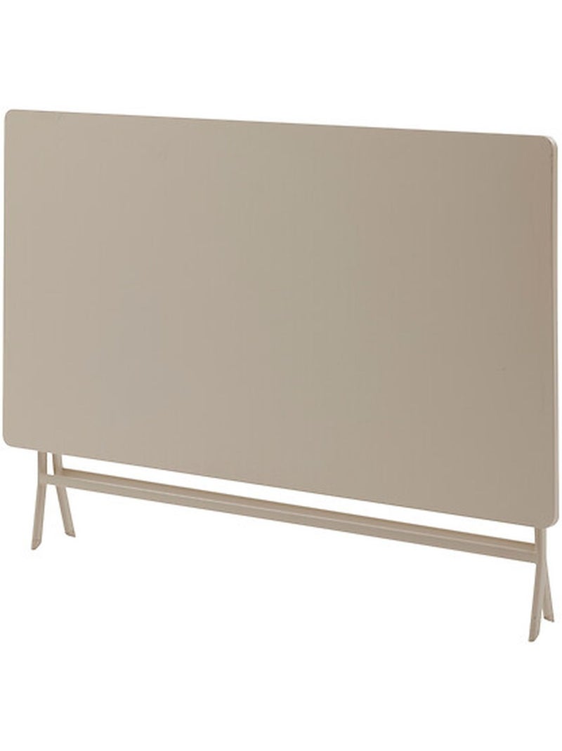 Table de jardin pliante rectangulaire 6 places en acier GREENSBORO Beige argile - Kiabi