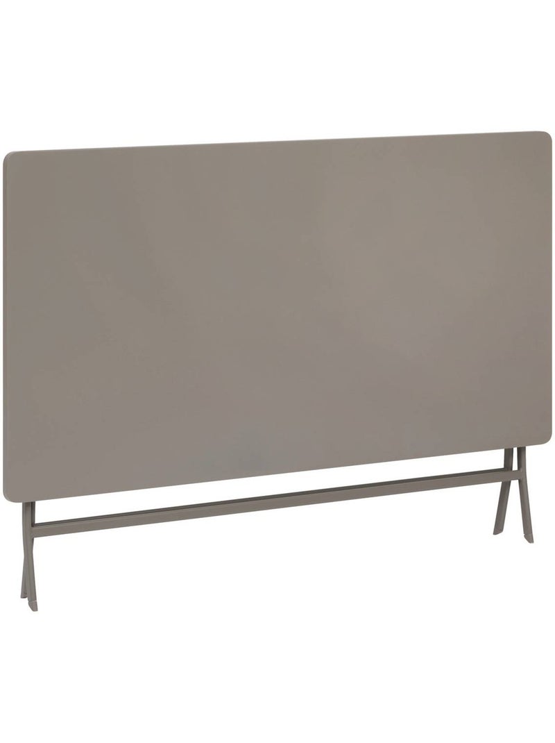 Table de jardin pliante rectangulaire 6 places en acier GREENSBORO Marron - Kiabi