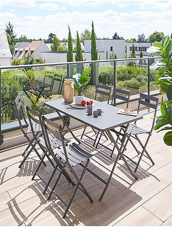 Table de jardin pliante rectangulaire 6 places GREENSBORO