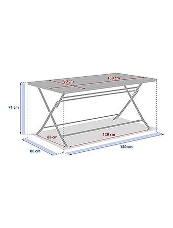 Table de jardin pliante rectangulaire 6 places GREENSBORO