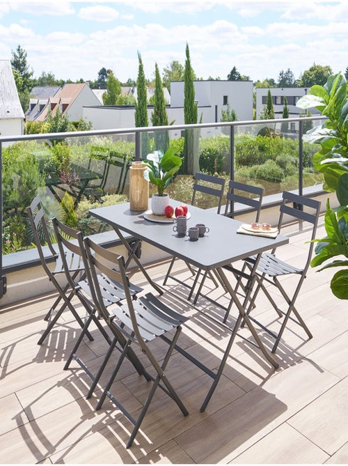 Table de jardin pliante rectangulaire 6 places GREENSBORO - Kiabi