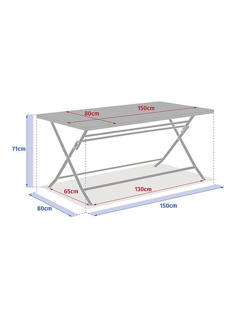 Table de jardin pliante rectangulaire 6 places GREENSBORO Vert - Kiabi