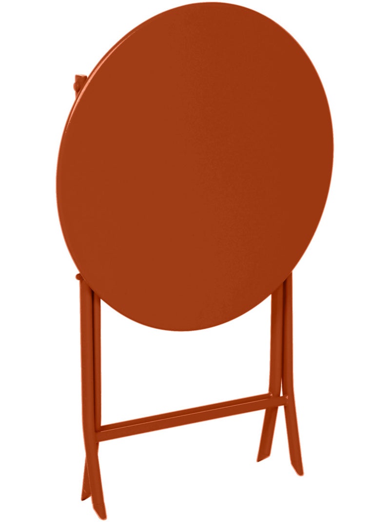 Table de jardin pliante ronde 2 places en acier GREENSBORO Ambre - Kiabi