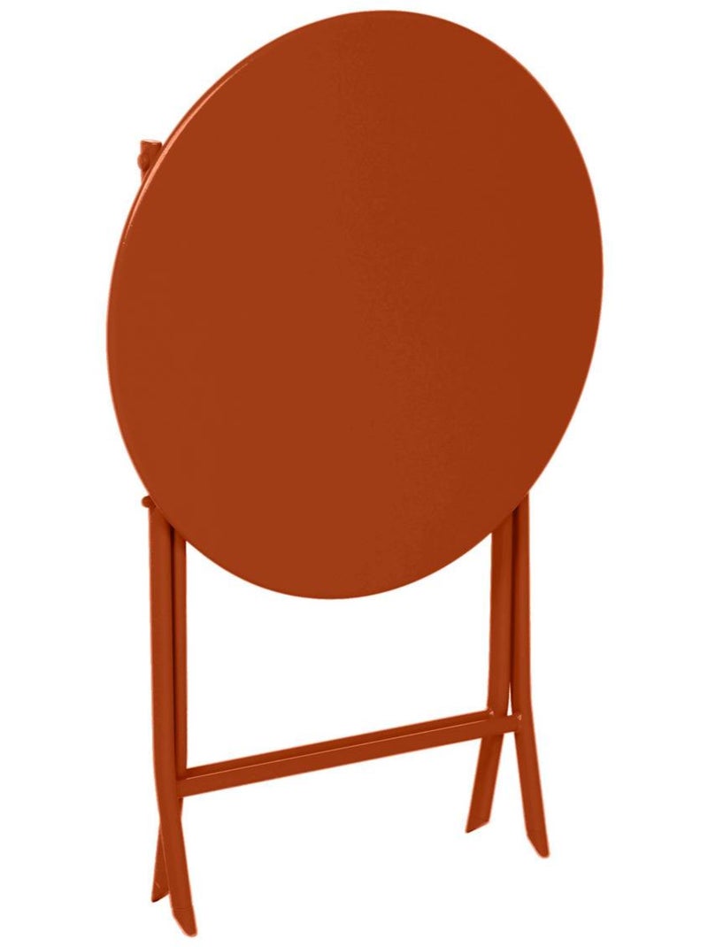 Table de jardin pliante ronde 2 places en acier GREENSBORO Ambre - Kiabi