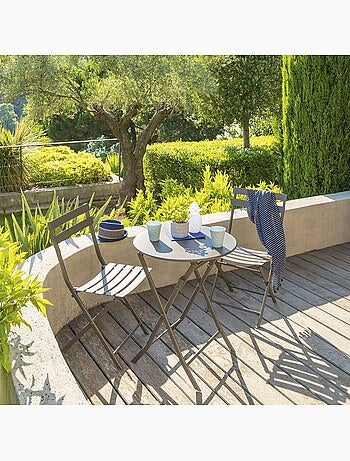 Table de jardin pliante ronde 2 places GREENSBORO