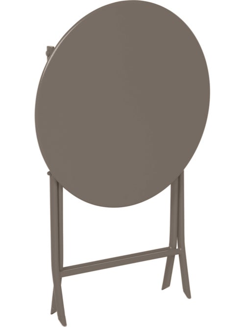Table de jardin pliante ronde 2 places en acier GREENSBORO - Kiabi