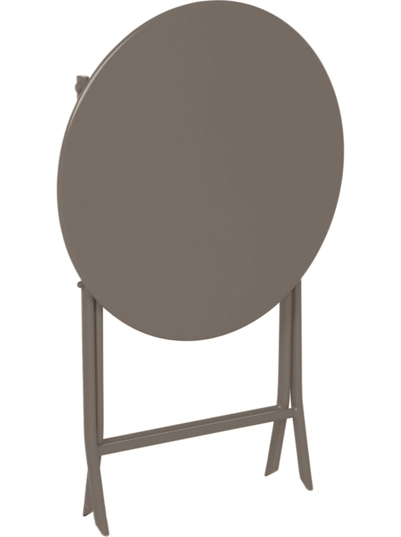 Table de jardin pliante ronde 2 places en acier GREENSBORO Marron - Kiabi