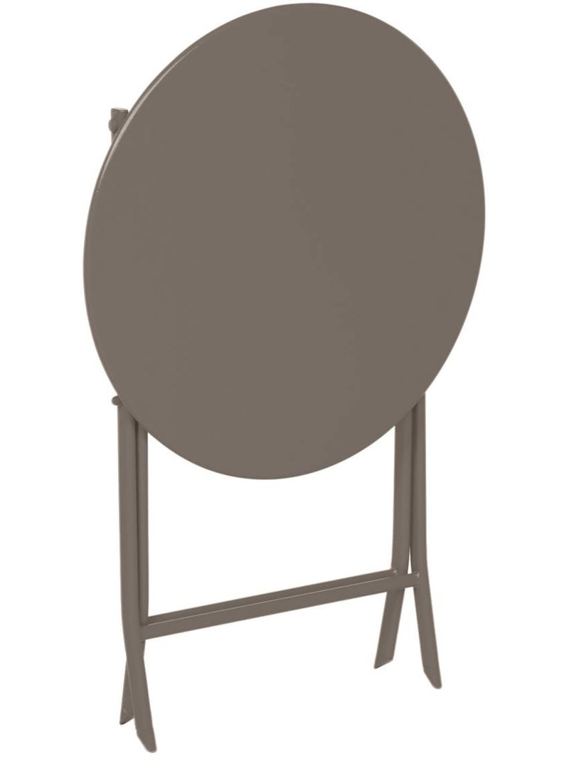 Table de jardin pliante ronde 2 places en acier GREENSBORO Marron - Kiabi