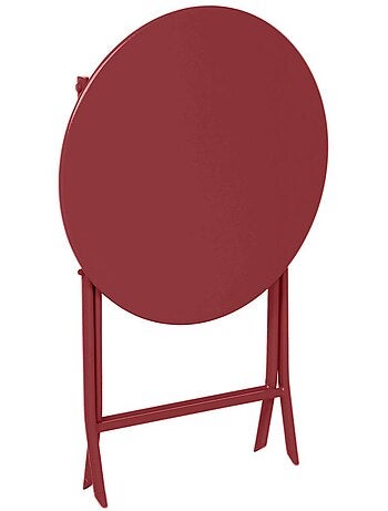 Table de jardin pliante ronde 2 places en acier GREENSBORO