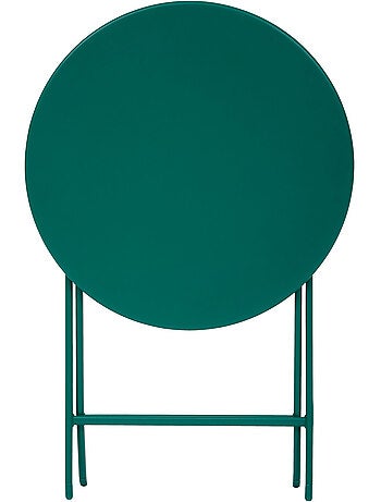 Table de jardin pliante ronde 2 places en acier GREENSBORO