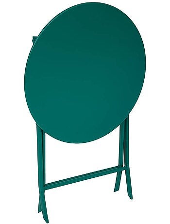 Table de jardin pliante ronde 2 places en acier GREENSBORO
