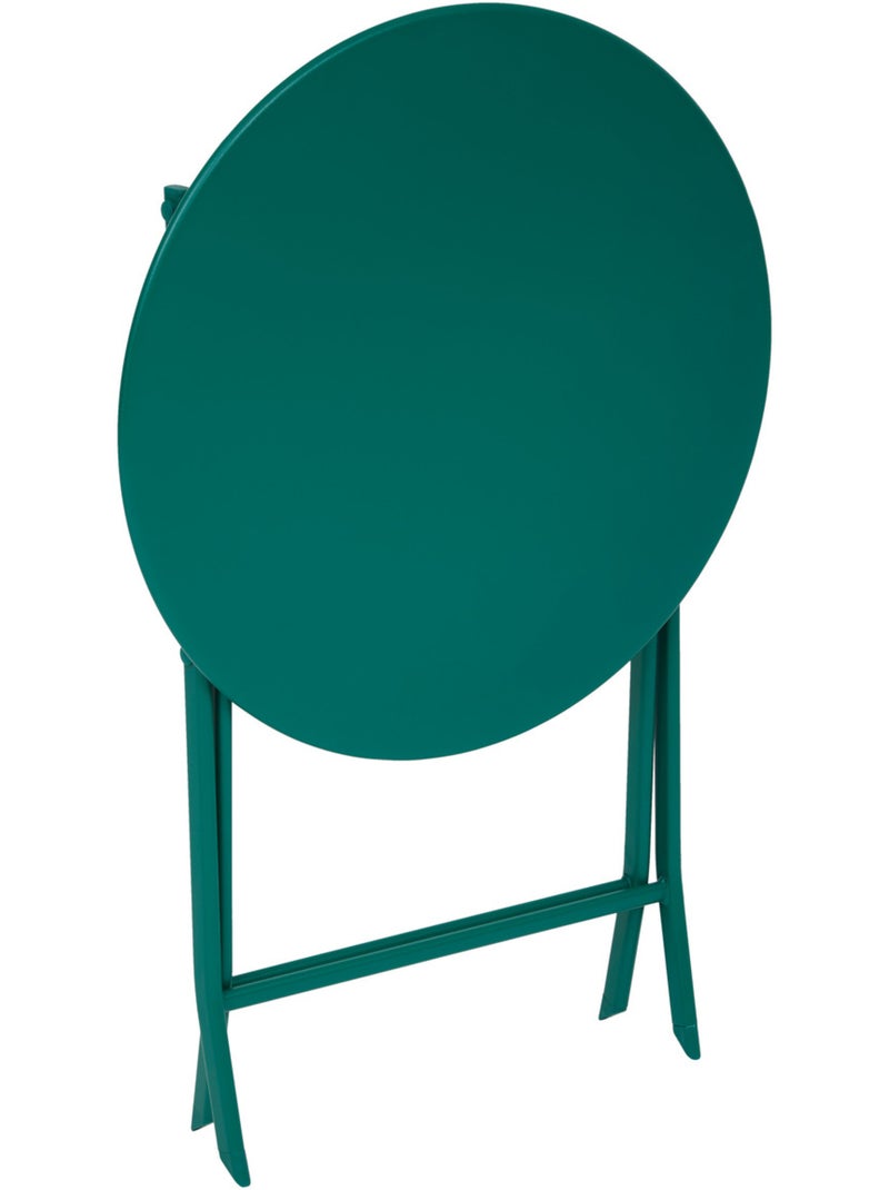 Table de jardin pliante ronde 2 places en acier GREENSBORO Vert - Kiabi
