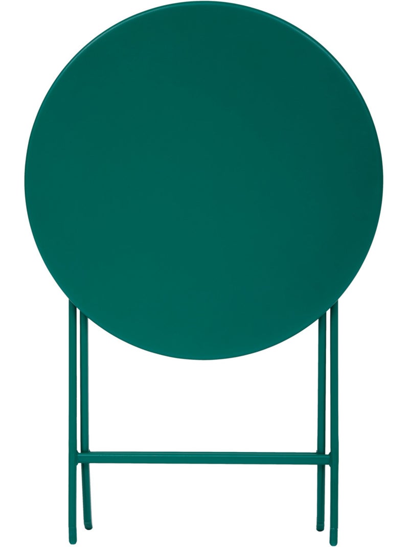 Table de jardin pliante ronde 2 places en acier GREENSBORO Vert - Kiabi