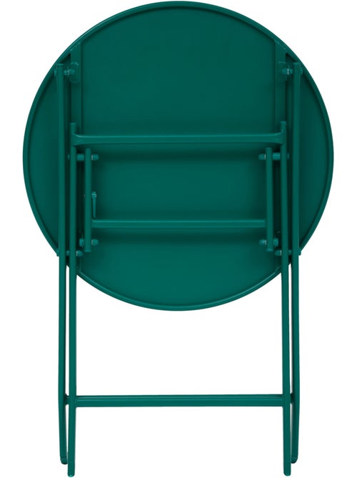 Table de jardin pliante ronde 2 places en acier GREENSBORO - Kiabi Table de jardin pliante ronde 2 places en acier GREENSBORO - Kiabi