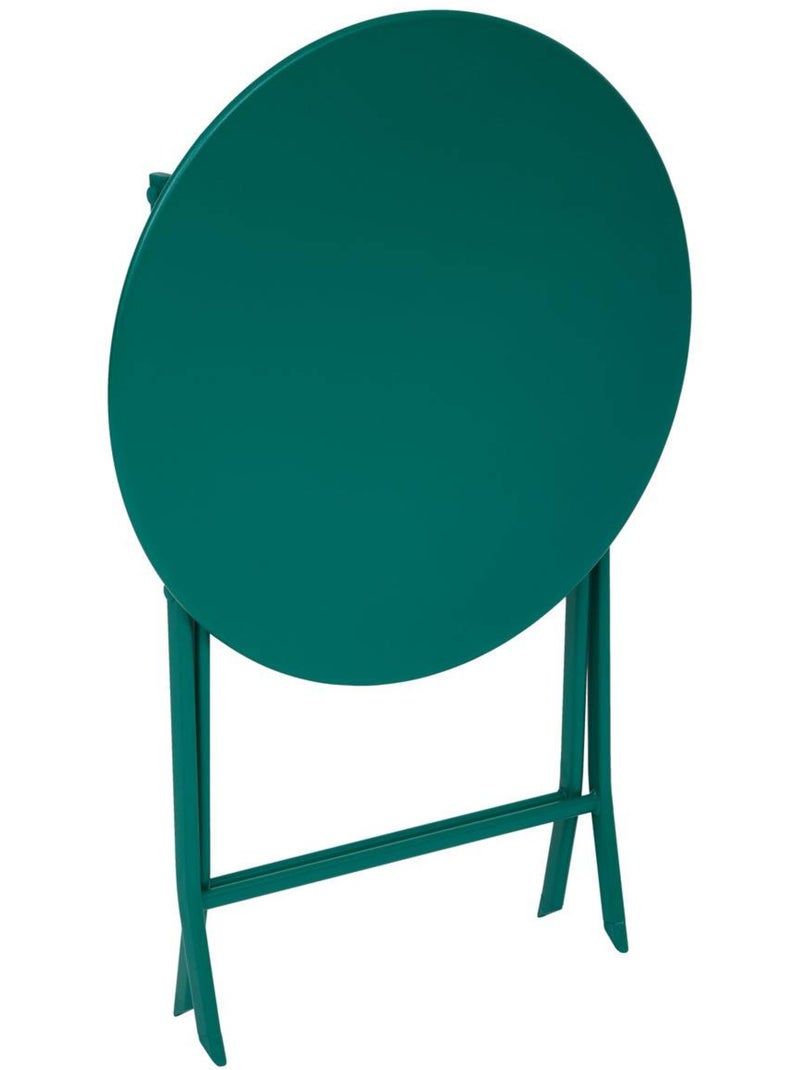Table de jardin pliante ronde 2 places en acier GREENSBORO Vert - Kiabi