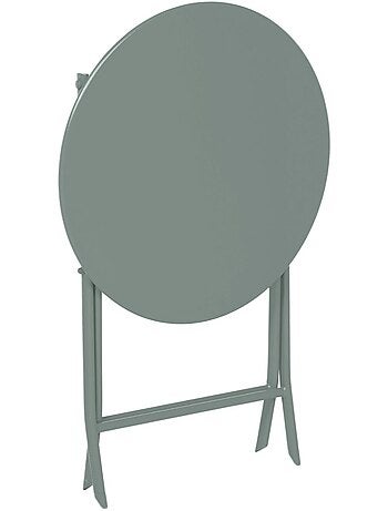 Table de jardin pliante ronde 2 places en acier GREENSBORO