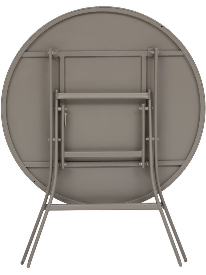 Table de jardin pliante ronde 4 places en aluminium GREENSBORO Marron - Kiabi
