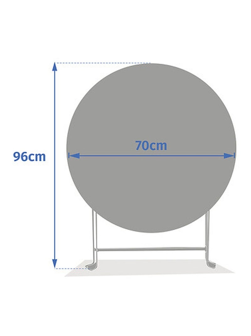 Table de jardin pliante ronde 4 places GREENSBORO Beige - Kiabi