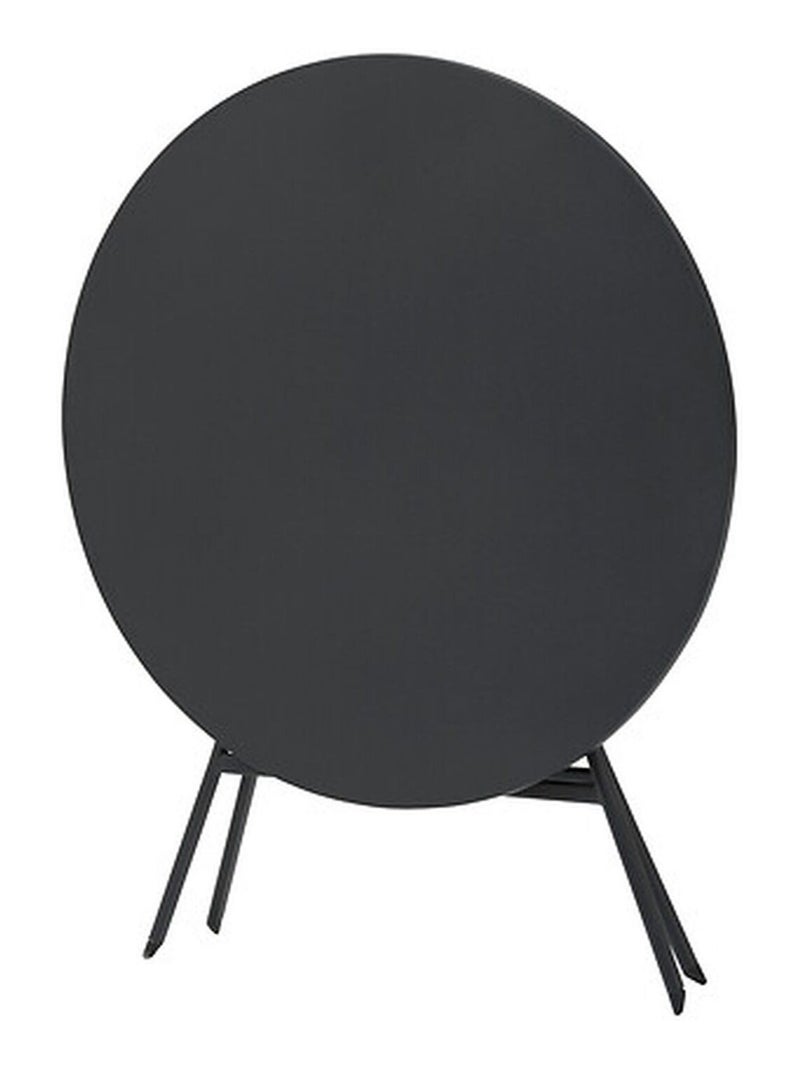 Table de jardin pliante ronde 4 places GREENSBORO Gris foncé - Kiabi