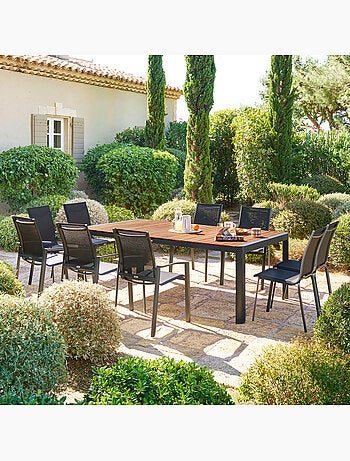 Table de jardin rectangulaire 10 places en acacia PARADIZE