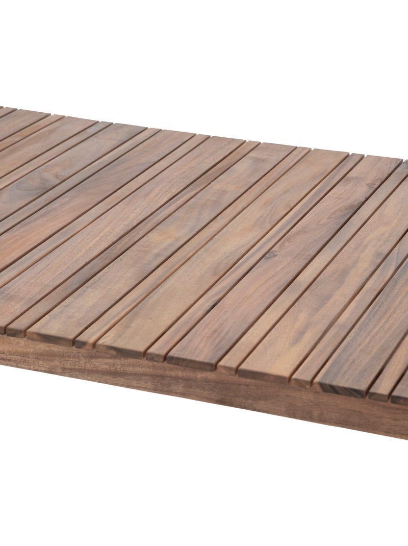 Table de jardin rectangulaire 8 places en acacia TIWI Beige - Kiabi