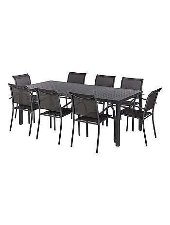 Table de jardin rectangulaire en aluminium 8 places PIAZZA