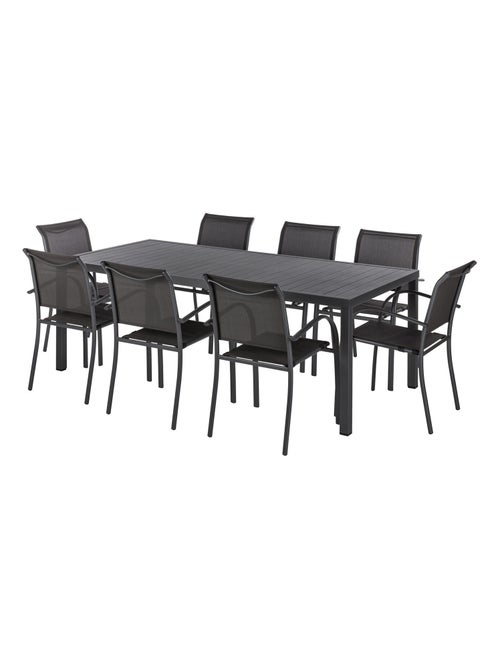 Table de jardin rectangulaire en aluminium 8 places PIAZZA - Kiabi